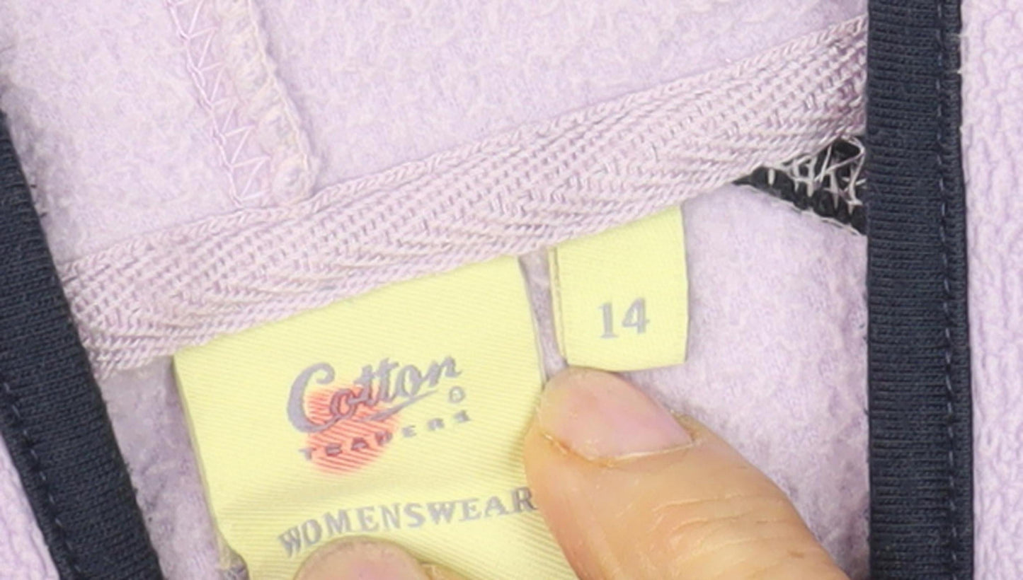 Cotton Traders Women's Purple Full Zip Hoodie Size 14