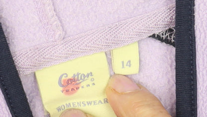 Cotton Traders Women's Purple Full Zip Hoodie Size 14