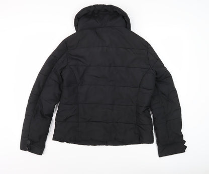 Womens UK Size 12 Per Una Black Puffer Jacket