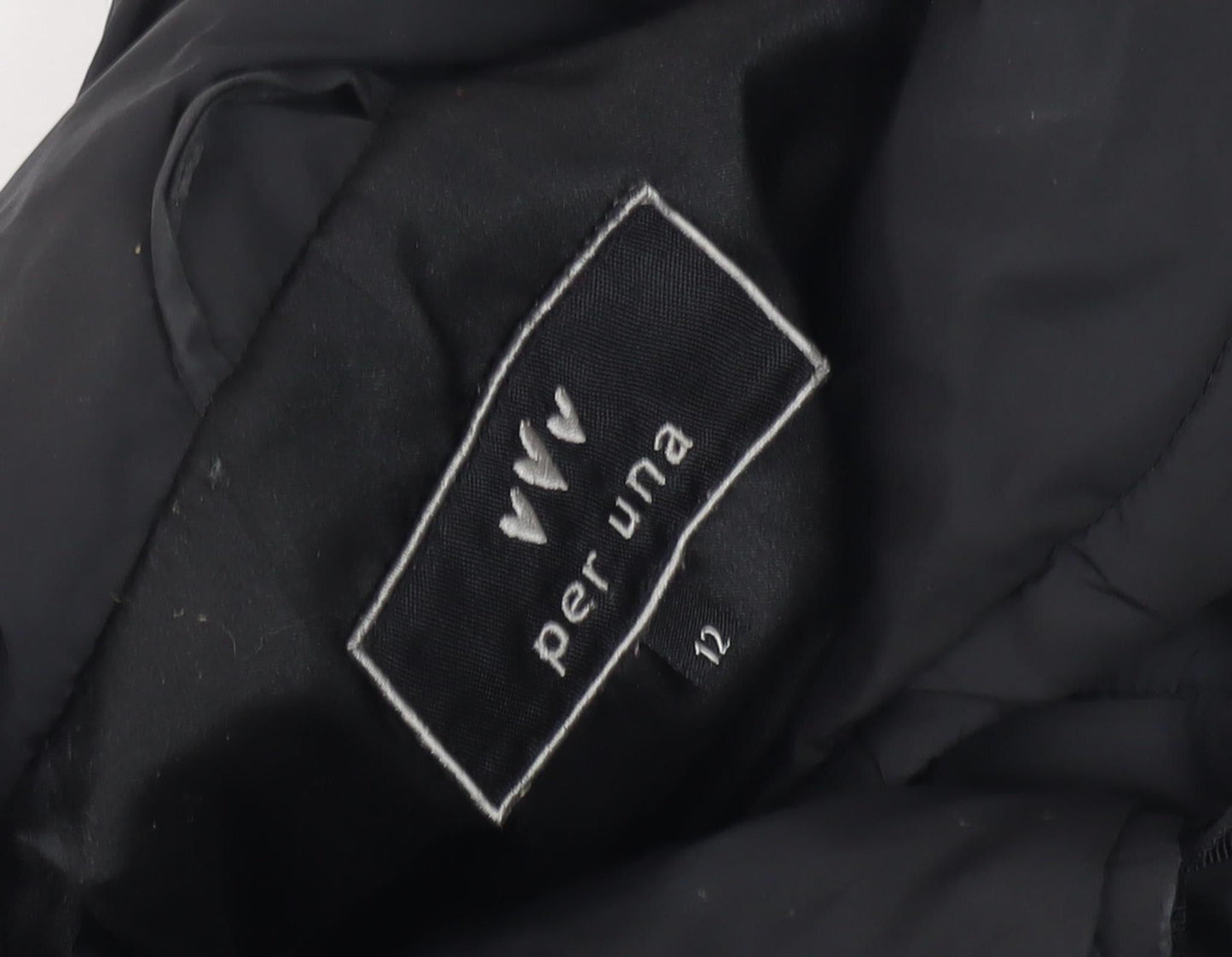 Womens UK Size 12 Per Una Black Puffer Jacket