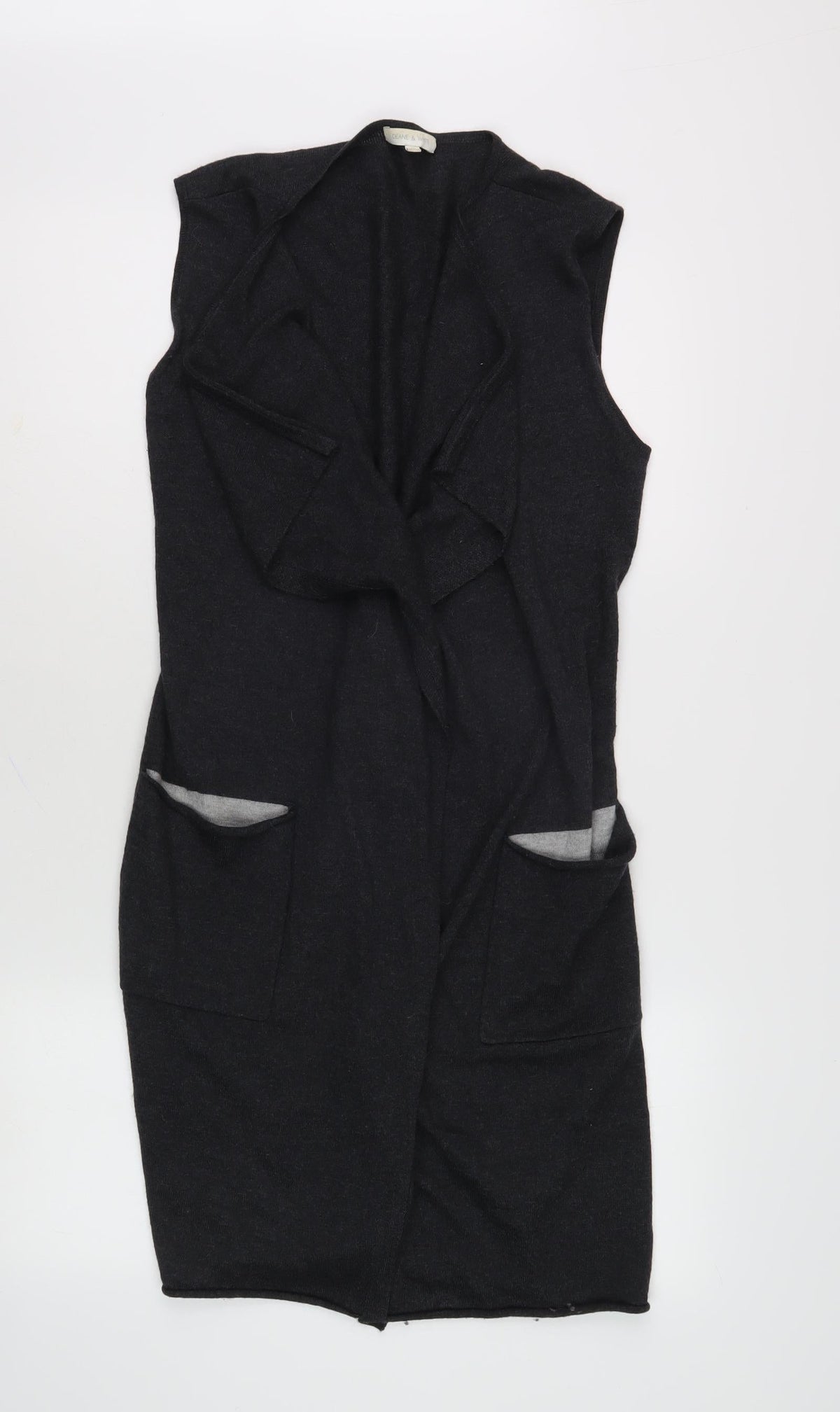 Womens UK Size M Deane & White Black Vest Jumper