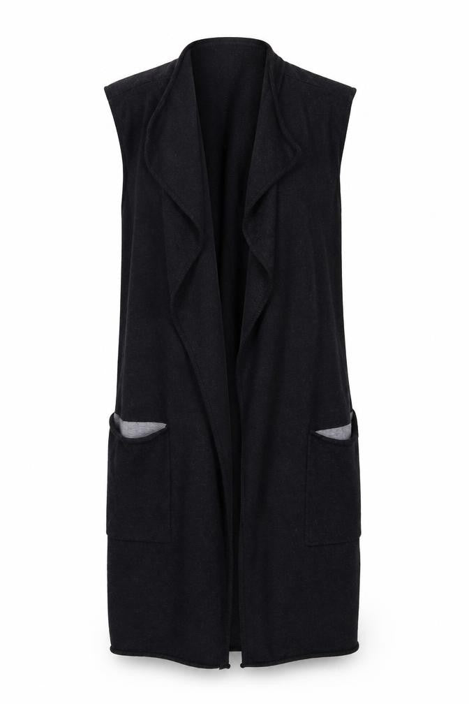 Womens UK Size M Deane & White Black Vest Jumper