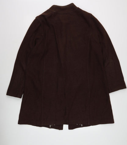 Roman Originals Women's Brown Embroidered Coat L/XL