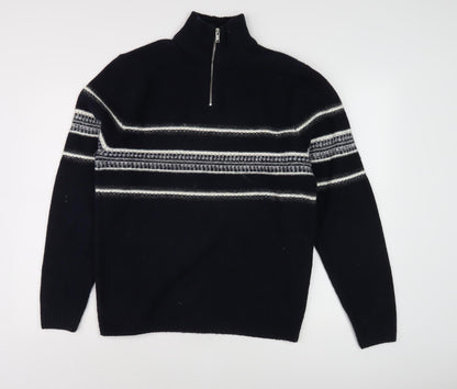 Marks and Spencer Men's Black S Full Zip Jumper