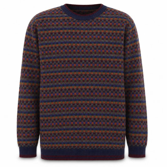 James Cowan Men's Multicoloured S Pullover Jumper