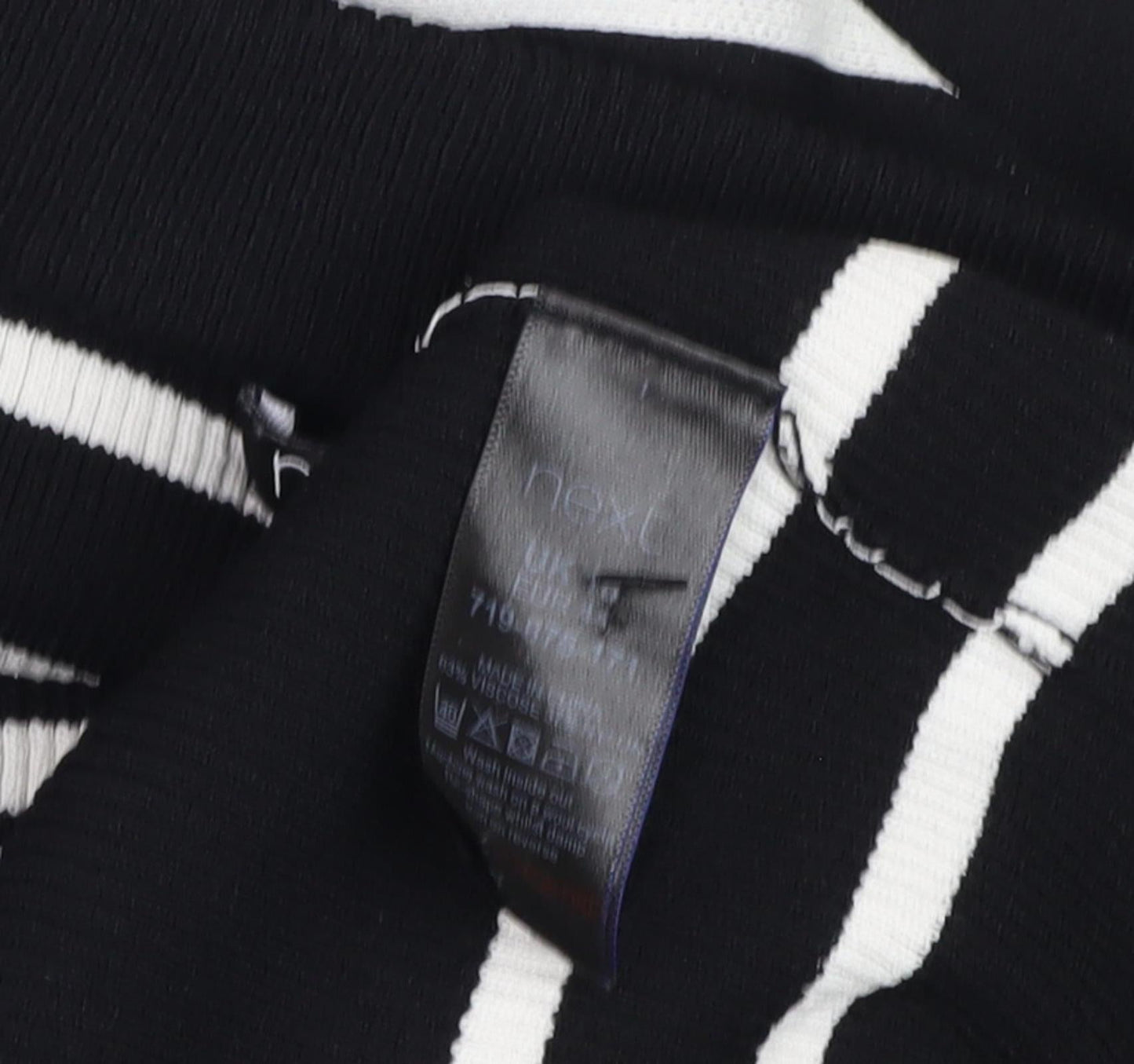 Next Women Black Striped Pullover Jumper Size 16