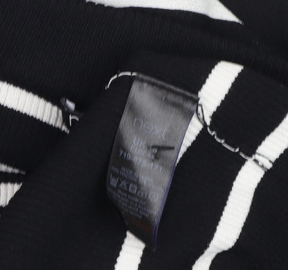 Next Women Black Striped Pullover Jumper Size 16