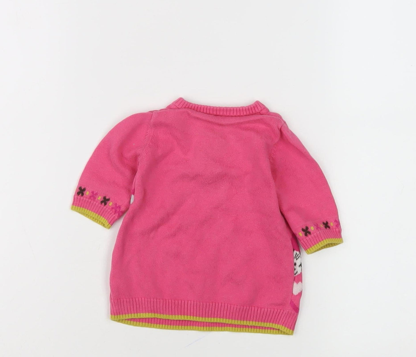 Disney Baby Girls Minnie Mouse Pink Henley Jumper XS