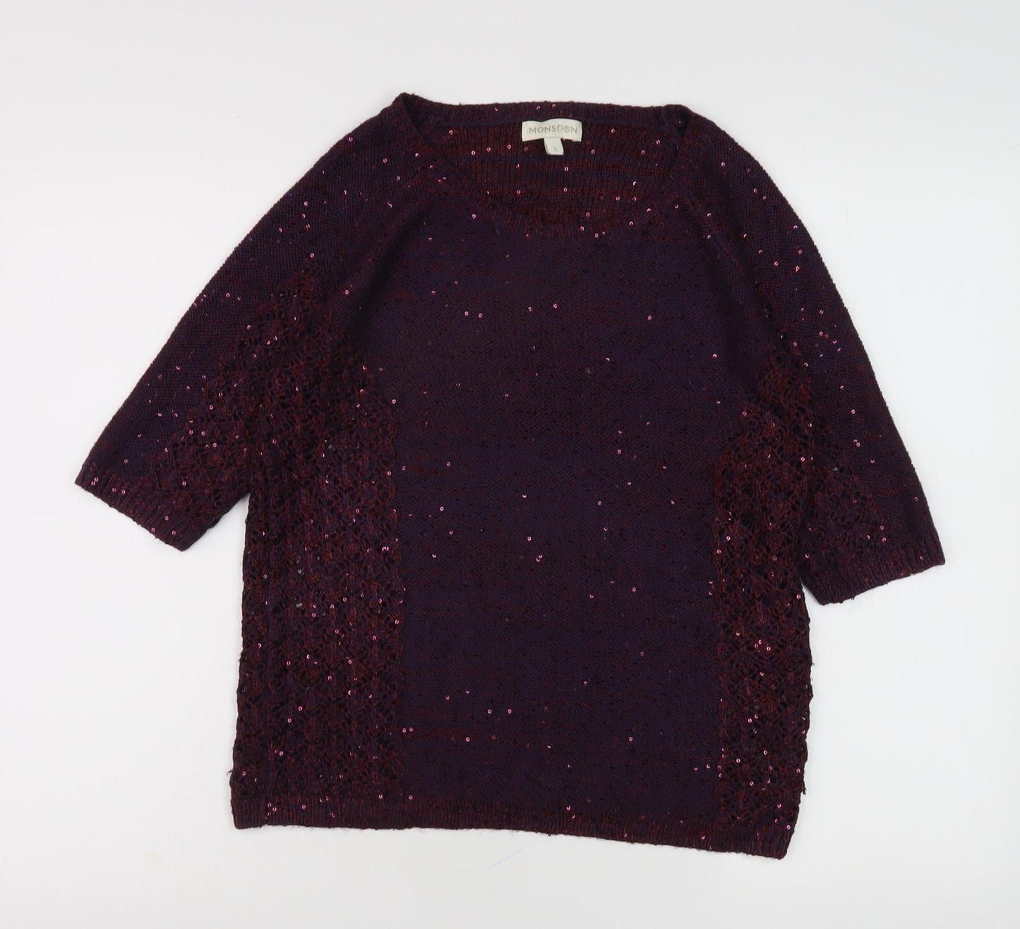Womens UK Size S Monsoon Purple Pullover Jumper