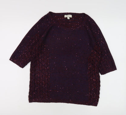 Womens UK Size S Monsoon Purple Pullover Jumper