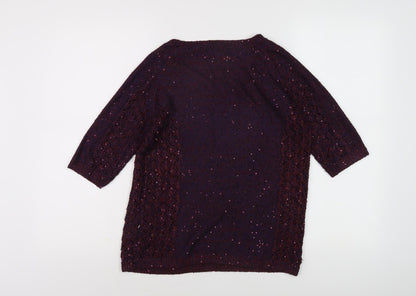 Womens UK Size S Monsoon Purple Pullover Jumper