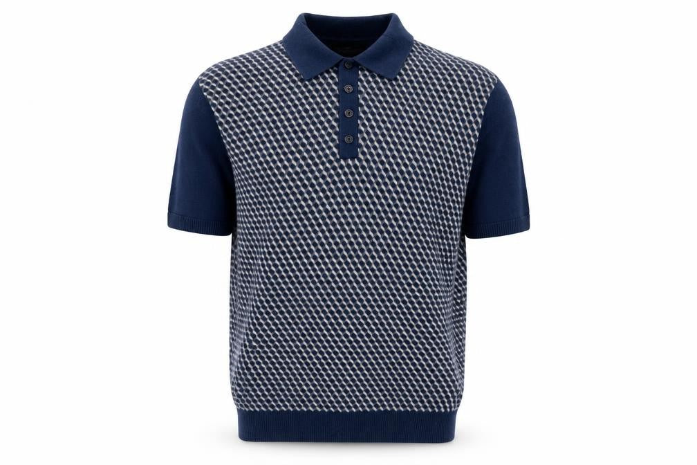 Mens UK Size L Marks and Spencer Blue Henley Jumper