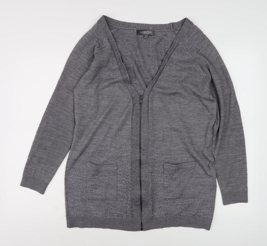 Womens UK Size 16 Limited Collection Grey Full Zip Jumper