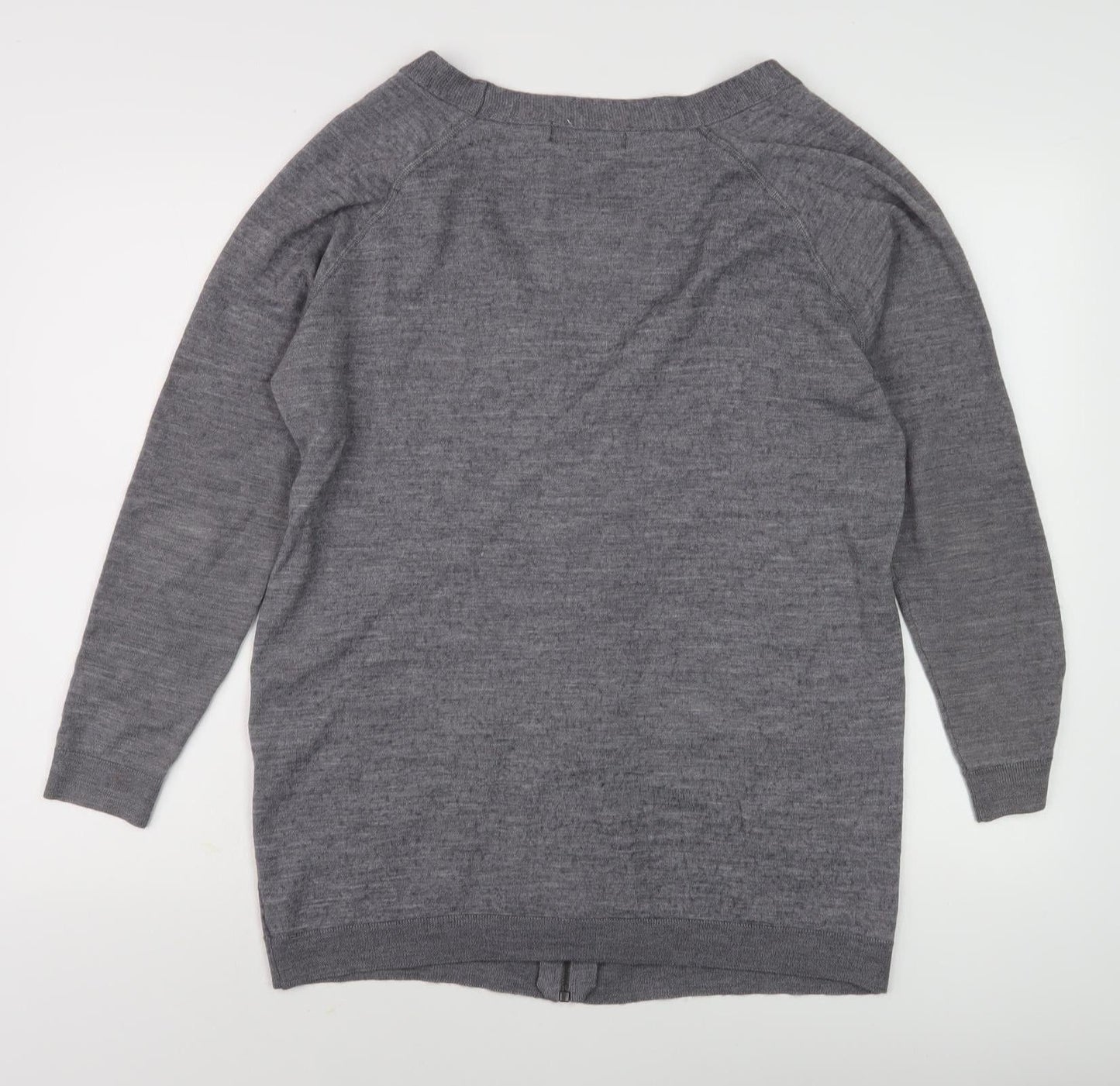Womens UK Size 16 Limited Collection Grey Full Zip Jumper