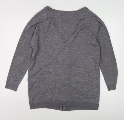 Womens UK Size 16 Limited Collection Grey Full Zip Jumper