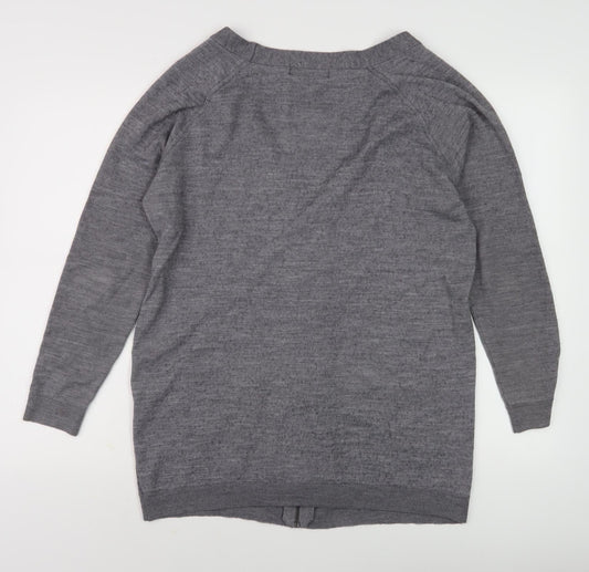 Womens UK Size 16 Limited Collection Grey Full Zip Jumper