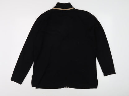 Jacques Vert Women's Black Jacket, Large, Casual, Zip