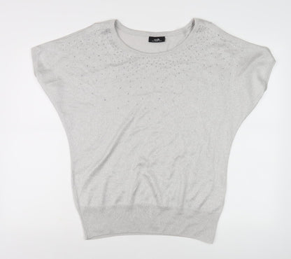 Womens UK Size M Wallis Grey Pullover Jumper