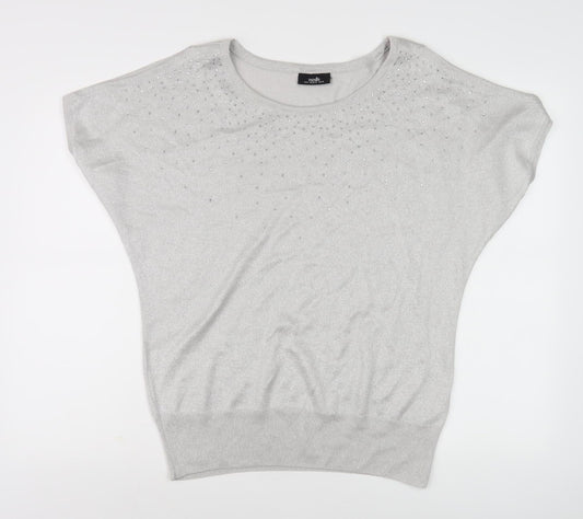 Womens UK Size M Wallis Grey Pullover Jumper
