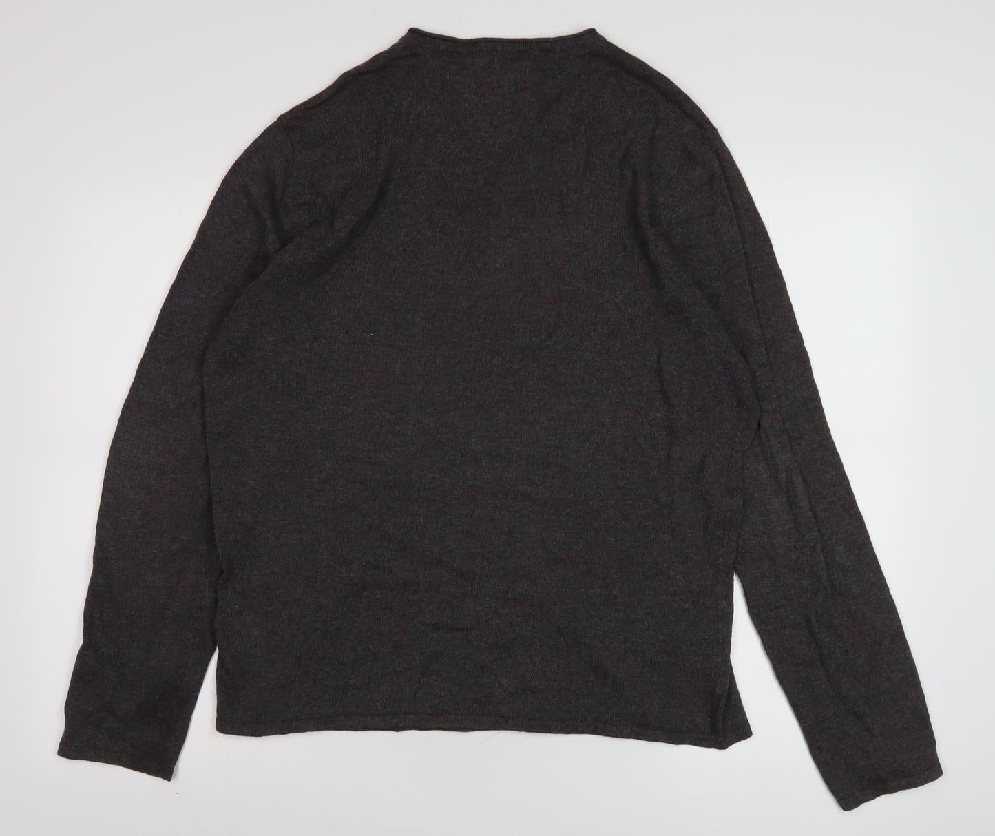 Abercrombie & Fitch Men's Brown V-Neck Pullover, Size L