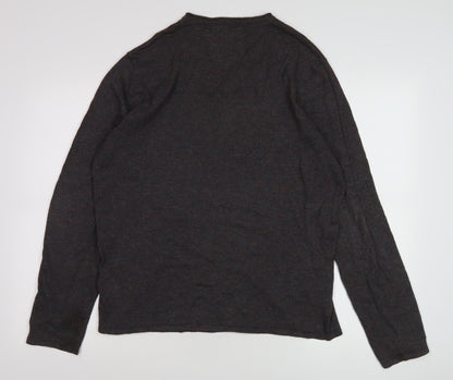 Abercrombie & Fitch Men's Brown V-Neck Pullover, Size L