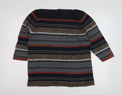 Next Women's Multicoloured Striped T-Shirt Size 18