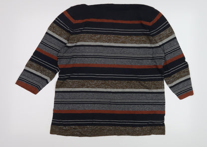 Next Women's Multicoloured Striped T-Shirt Size 18