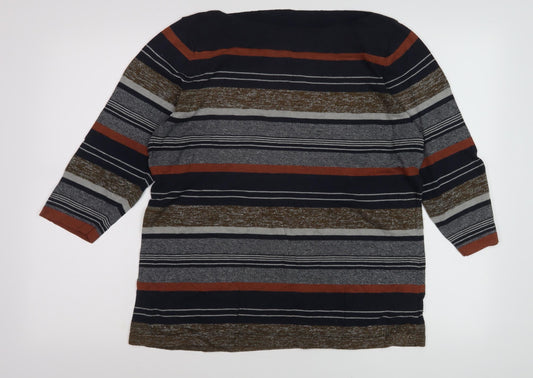 Next Women's Multicoloured Striped T-Shirt Size 18