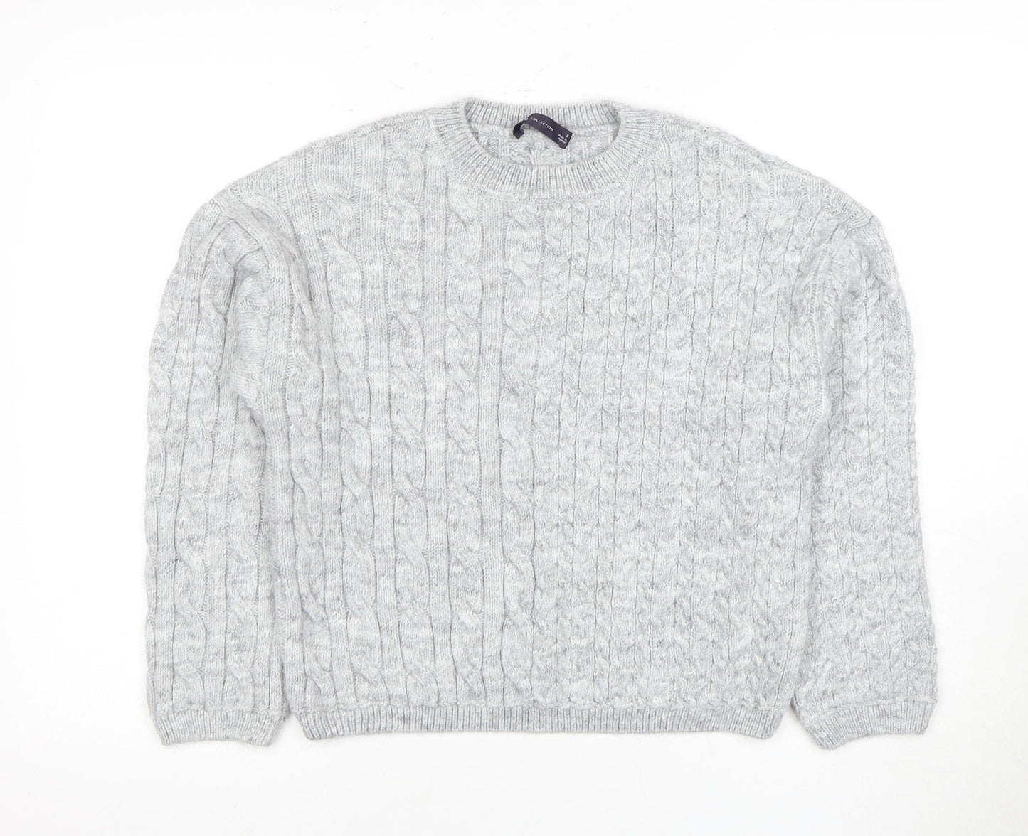 Marks and Spencer Grey Cable-Knit Jumper S