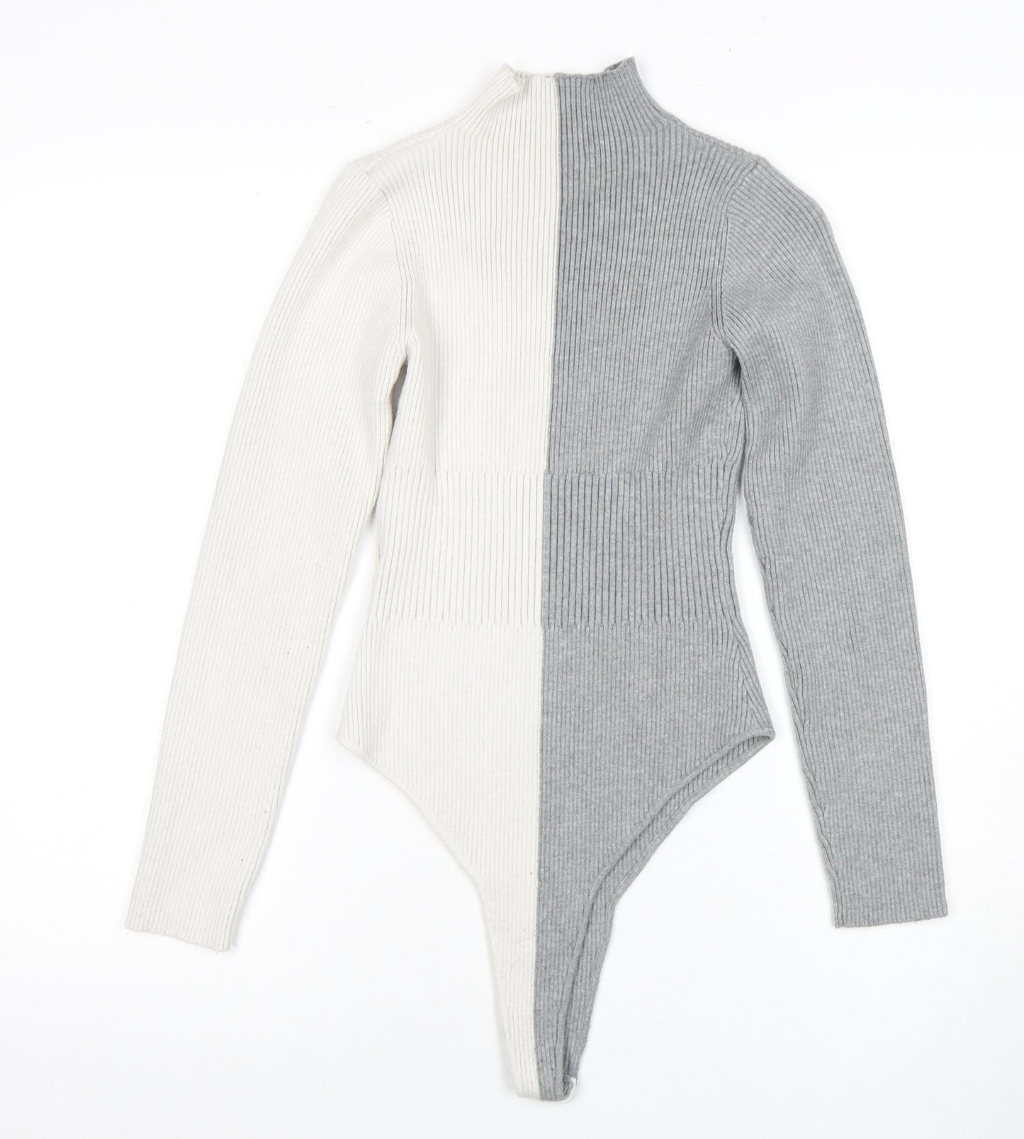 4th Reckless Women's Grey & White Colourblock Bodysuit