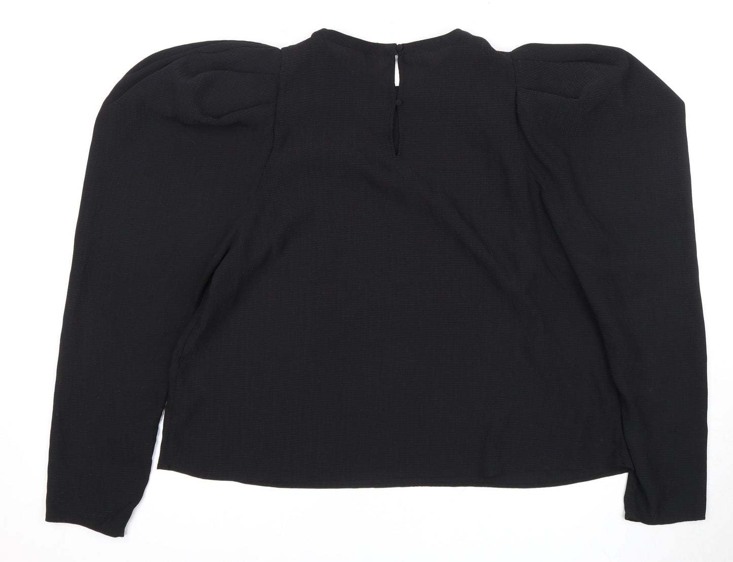 Womens UK Size XL H&M Black Basic Blouse