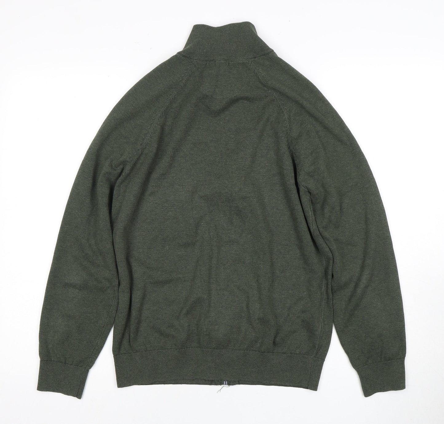 MNG Men's Green Full Zip Sweatshirt - Size S