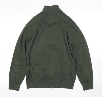 MNG Men's Green Full Zip Sweatshirt - Size S