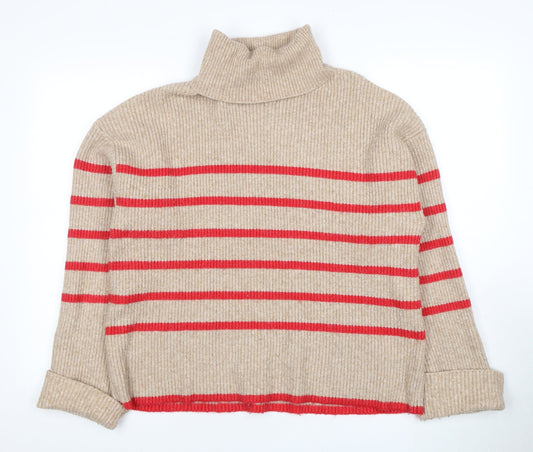 Womens UK Size L Marks and Spencer Beige Pullover Jumper