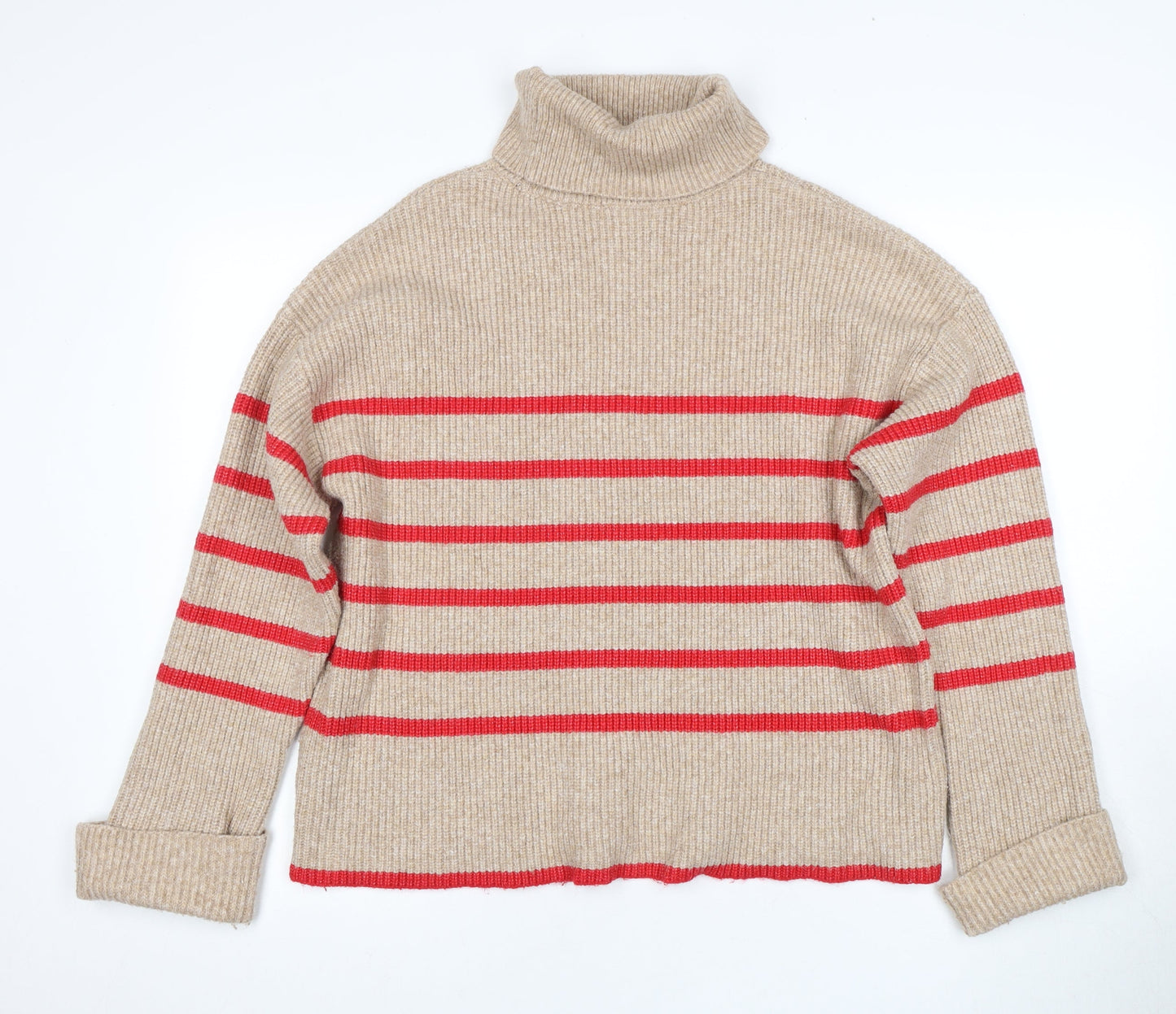 Womens UK Size L Marks and Spencer Beige Pullover Jumper
