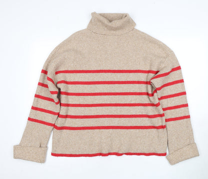 Womens UK Size L Marks and Spencer Beige Pullover Jumper