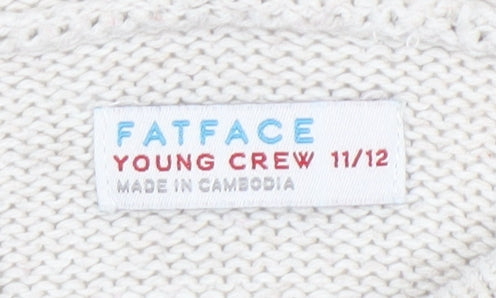 FatFace Girls Multicoloured Full Zip Cardigan 11/12 Years