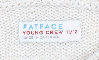 FatFace Girls Multicoloured Full Zip Cardigan 11/12 Years