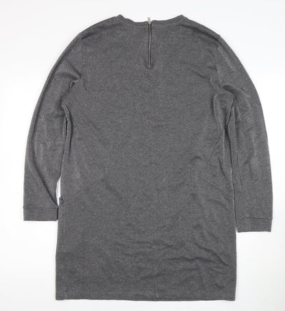 Oliver Bonas Women's Grey Shift Dress Size 14
