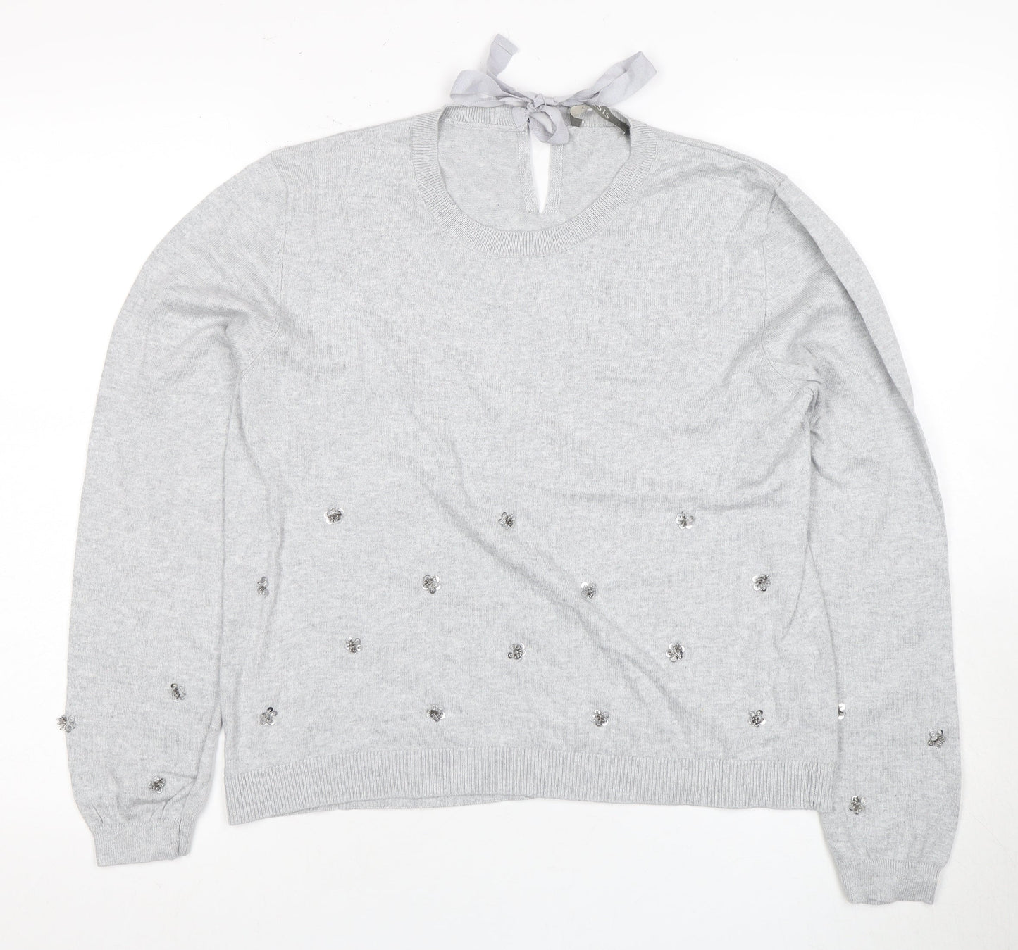 Womens UK Size 14 Oasis Grey Pullover Jumper