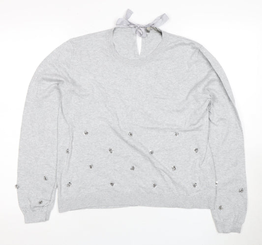 Womens UK Size 14 Oasis Grey Pullover Jumper