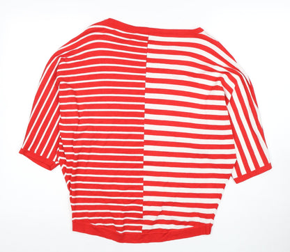 Fresh Produce Women's Red Striped Top, Size S, Casual Wear