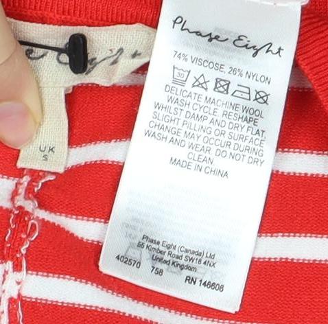 Fresh Produce Women's Red Striped Top, Size S, Casual Wear