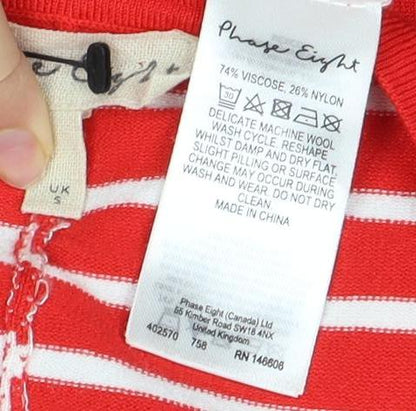 Fresh Produce Women's Red Striped Top, Size S, Casual Wear