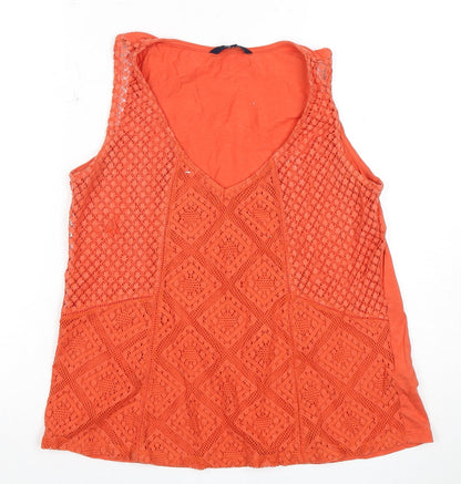 Womens UK Size 10 NEXT Orange  Tank