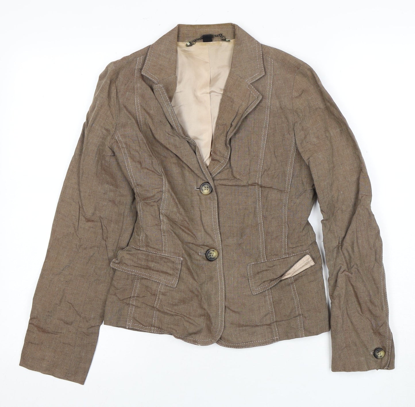 Boden Women’s Brown Linen Blazer Size 8