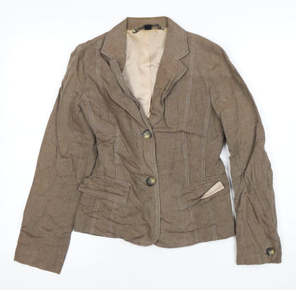 Boden Women’s Brown Linen Blazer Size 8