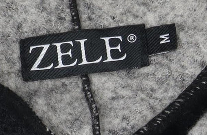 Zele Women's Black Cardigan M Wool Blend Casual