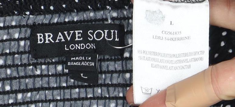 BRAVE SOUL Women's Black Off Shoulder Dress, Size 2