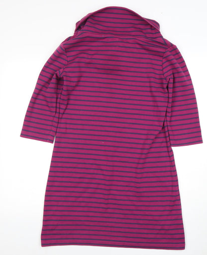 Joules Women’s Purple Striped Cowl Neck Dress